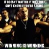 It doesnt matter if the other guys know if youre racing winning is winning