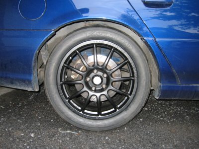 245 45 V710 on PR12 17x8 rear