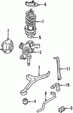 Front suspension exploded