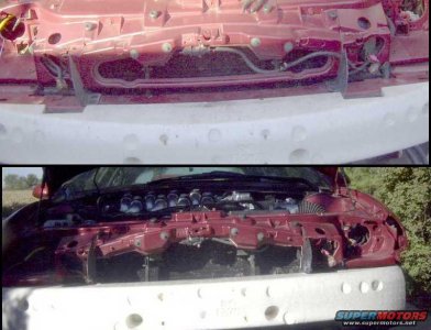 Radiator support cut out