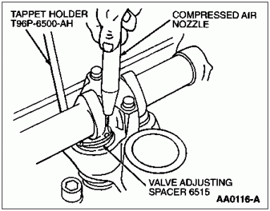 Shim removal with compresed air Shim removal with compresed air