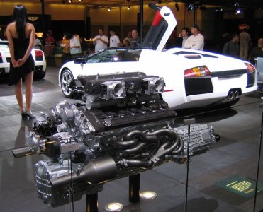 Lamborghini MurciC3A9lago with engine