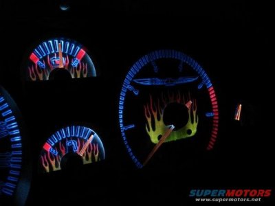 1995 cluster bullitt style flames night led 2