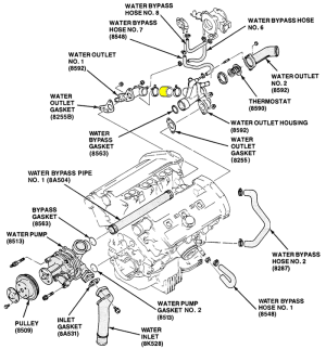 SHO coolant hose diagram SHO coolant hose diagram
